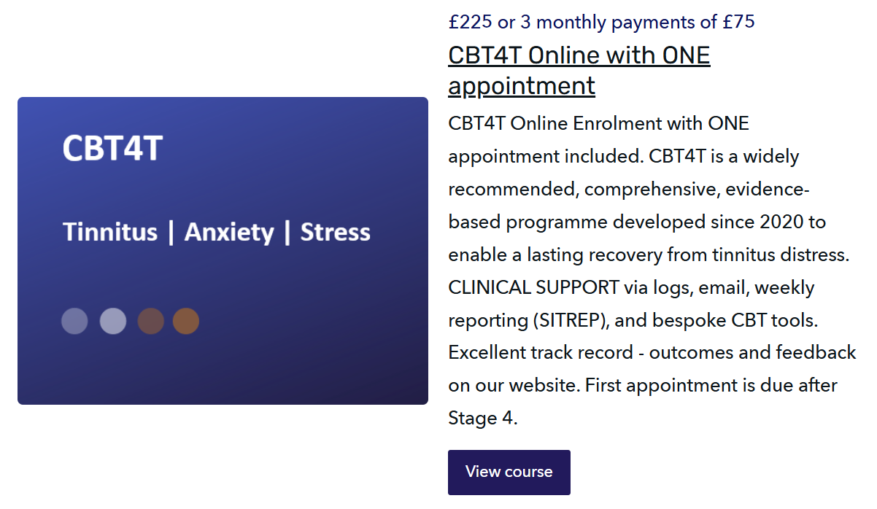 CBT4T Online with ONE appointment included. Opt to add additional appointment(s) with discount during checkout