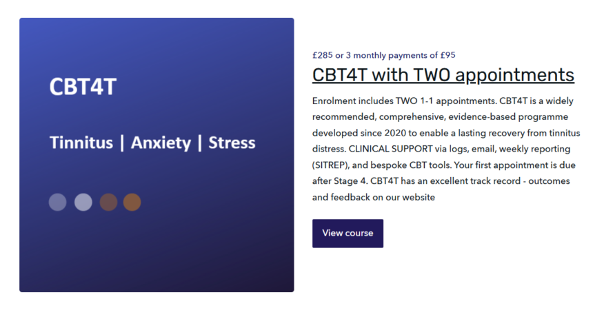 CBT4T with TWO 1-1 appointments